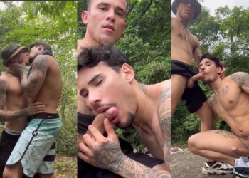 OnlyGays thumbnail for Kleberalvarenga – sucking eachother on a hike - amateur gay porn from OnlyFans, MyVidster, GayForFans and more! - 