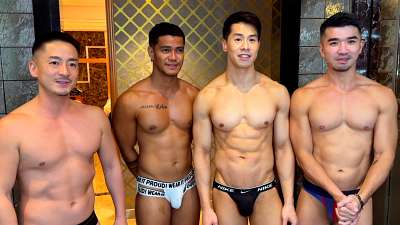 OnlyGays thumbnail for Japanese Hiroya, Taiwanese Daniel Zhang, Filipino Jepoy Drunk_Moreno and Hong Kong KianRaiX group fuck - amateur gay porn from OnlyFans, MyVidster, GayForFans and more! - 