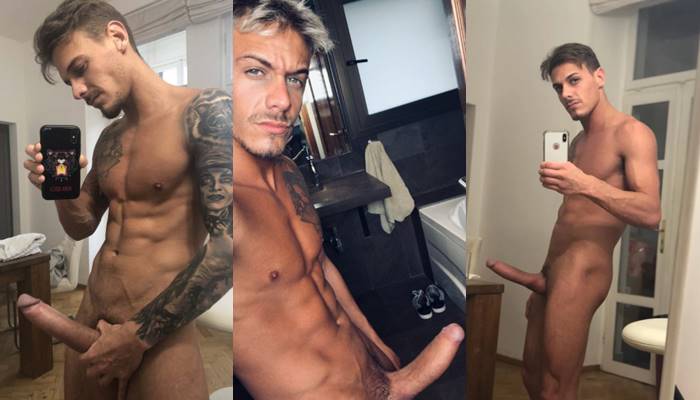 OnlyGays thumbnail for Chris Diamond jerks off his massive dick in the bathroom - amateur gay porn from OnlyFans, MyVidster, GayForFans and more! - 