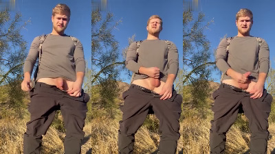 OnlyGays thumbnail for Jerking off while hiking in the mountains and shooting a huge load – Brendan (bannanameat) - amateur gay porn from OnlyFans, MyVidster, GayForFans and more! - 