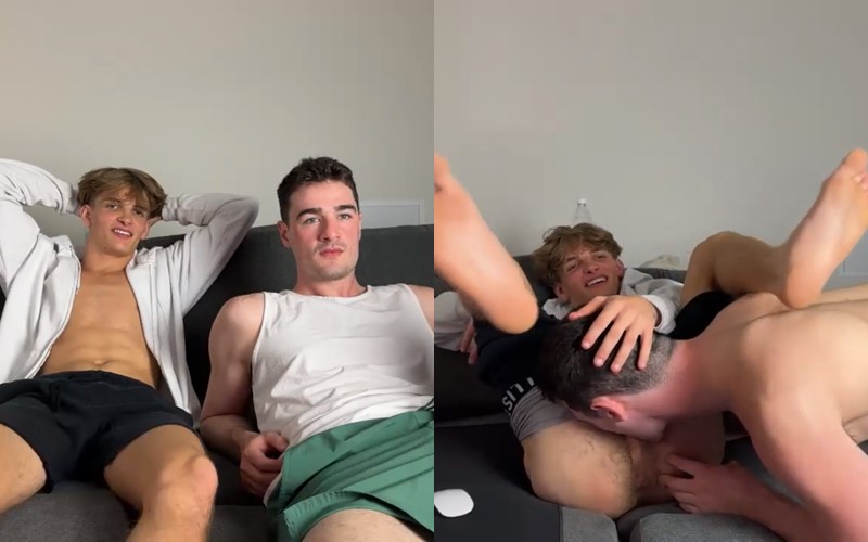 OnlyGays thumbnail for Ace Carter and blonde twink friend getting horny and playing around - amateur gay porn from OnlyFans, MyVidster, GayForFans and more! - 