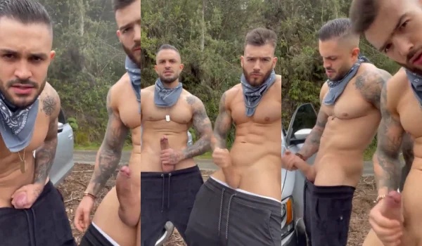 OnlyGays thumbnail for Two lean lads jerk off on the side of the country road - amateur gay porn from OnlyFans, MyVidster, GayForFans and more! - 