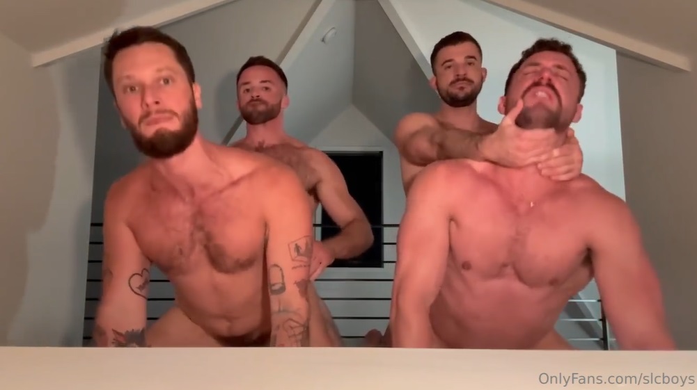 OnlyGays thumbnail for SLCBoys, Cj Delco and Hung Caleb have a threesome - fucking a cummy hole - amateur gay porn from OnlyFans, MyVidster, GayForFans and more! - Anal, Bareback, Big Cock, Breeding & Creampie, Group