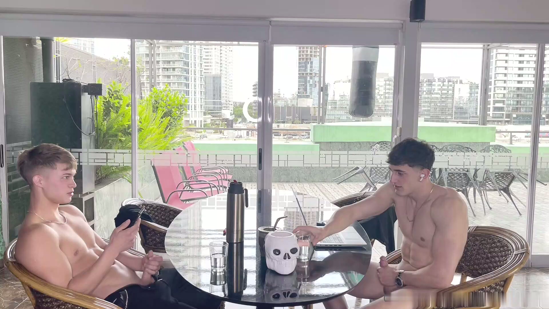 OnlyGays thumbnail for Kitoshelby00 and Nova Ashwood jerk off together at the table - amateur gay porn from OnlyFans, MyVidster, GayForFans and more! - Jerk Off, Muscle, Young & Twink
