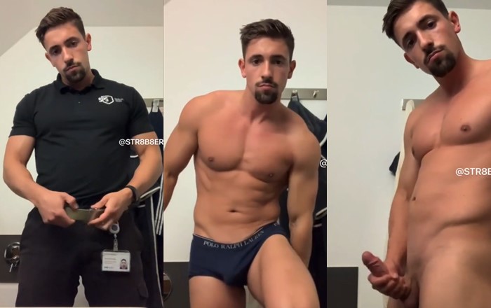 OnlyGays thumbnail for Fit security guard jerks off and showers after work - amateur gay porn from OnlyFans, MyVidster, GayForFans and more! - 
