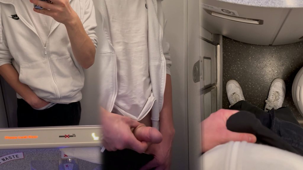 OnlyGays thumbnail for Fedehub_Twink jerks off in the plane lavatory - amateur gay porn from OnlyFans, MyVidster, GayForFans and more! - 