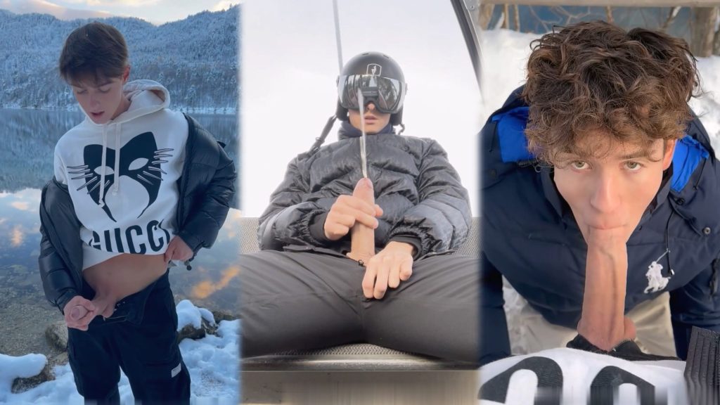 OnlyGays thumbnail for Sven jerks off on the ski lift and by the lake – ski day double cumshot – Svandylove - amateur gay porn from OnlyFans, MyVidster, GayForFans and more! - 