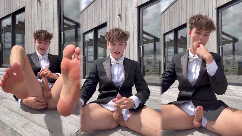 OnlyGays thumbnail for Sven jerks off in his tux and tastes his load – Svandylove - amateur gay porn from OnlyFans, MyVidster, GayForFans and more! - 