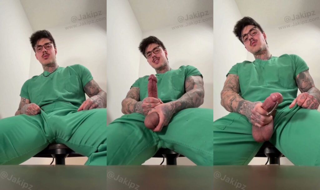 OnlyGays thumbnail for Jake Andrich (Jakipz) – Nurse Jake strokes his big cock for you while talking dirty - amateur gay porn from OnlyFans, MyVidster, GayForFans and more! - Big Cock, Jerk Off, Muscle, Shorts, Solo