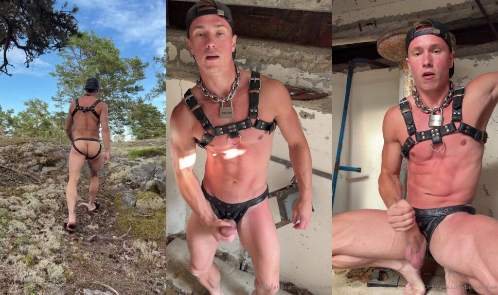 OnlyGays thumbnail for Jerking off outside in my leather gear – Bastian Gate (bastiangate) - amateur gay porn from OnlyFans, MyVidster, GayForFans and more! - Young & Twink, Jerk Off, Outdoor, Muscle, Shorts