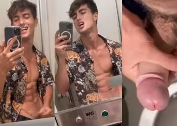 onlytwinks thumbnail for Young twink misbehaving - jerking off on a train in the bathroom
