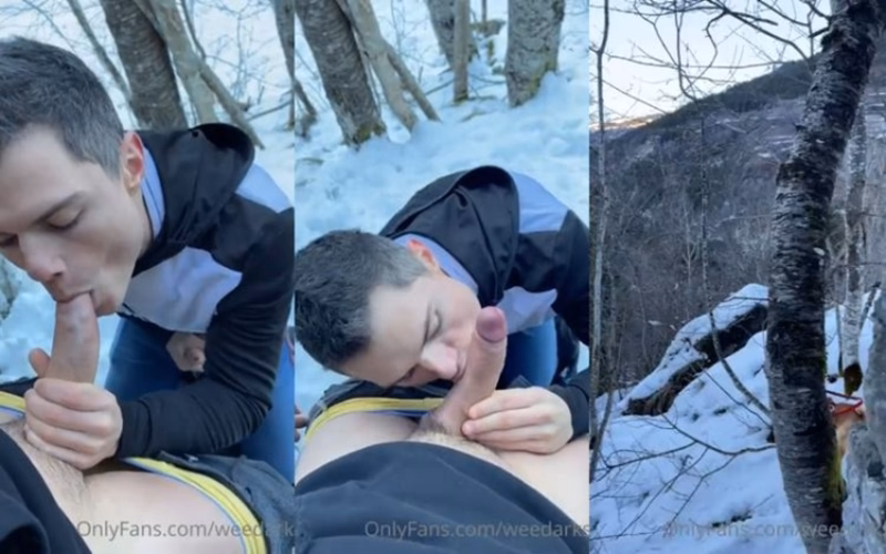 onlytwinks thumbnail for Weedarks – blowjob on a winter hike