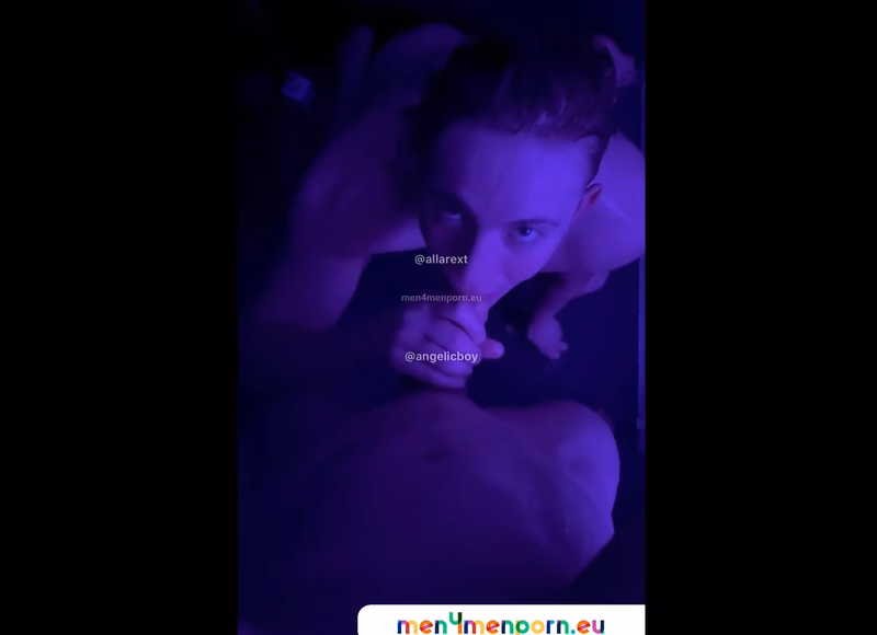 onlytwinks thumbnail for Angelicboy sucks Allarext in the shower