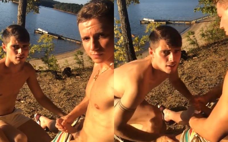 onlytwinks thumbnail for Ben Masters watches Ryan Macgregor jerk off by the lake – BenMastersxxx