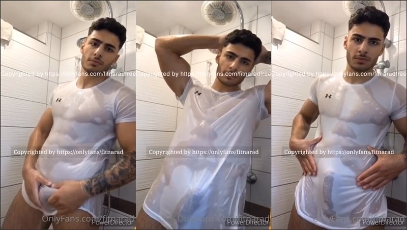 onlytwinks thumbnail for Fitnarad shows off in a wet shirt