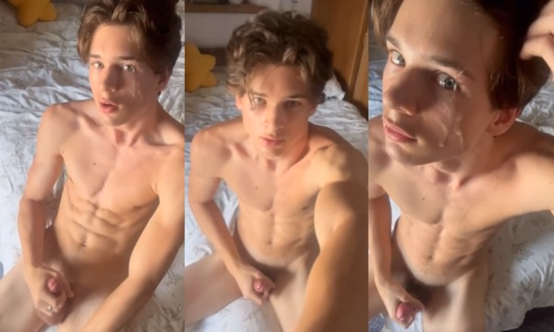 onlytwinks thumbnail for Oklayay jerks his young twink cock