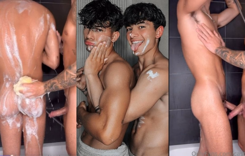 onlytwinks thumbnail for Castro Twins (castrofire) shower and jerk off together