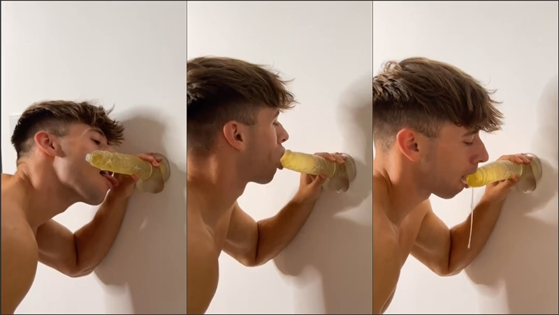 onlytwinks thumbnail for irish-x sucks on a dildo