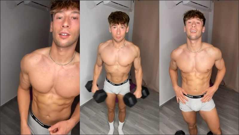 onlytwinks thumbnail for irish-x works out in his underwear