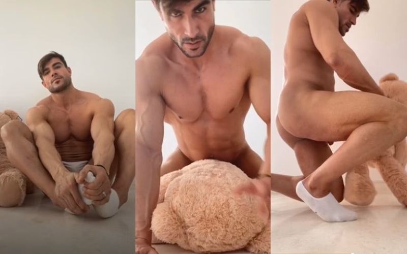 onlytwinks thumbnail for Mario Hervas (mariohervasvip) plays with a teddy bear