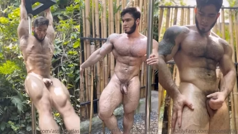 onlytwinks thumbnail for Atlas Stone shows off his body outside