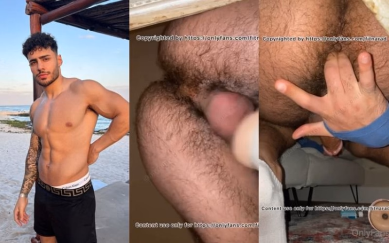onlytwinks thumbnail for Fitnarad shows off his hairy hole while he fucks a flesh jack