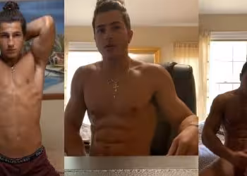 onlytwinks thumbnail for Young bodybuilder JohnD jerks off and cums