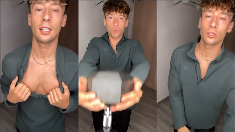 onlytwinks thumbnail for irish-x shows off his pecs during a workout