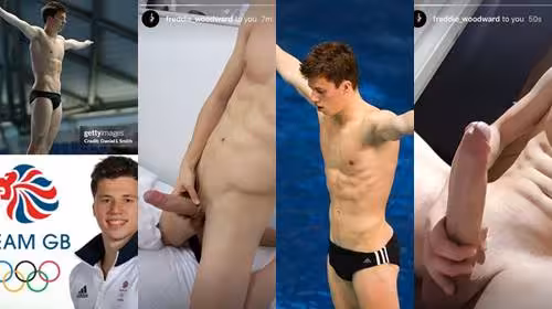onlytwinks thumbnail for Olympian diver Freddie Woodward jerks off