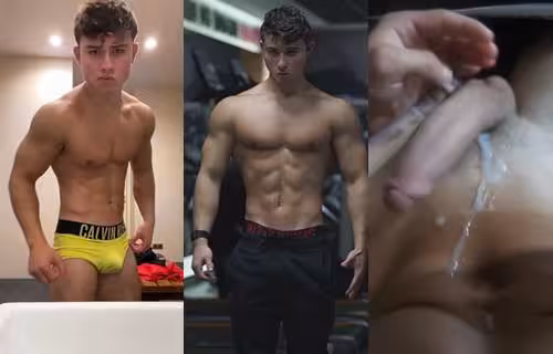 onlytwinks thumbnail for Young bodybuilder masturbation video