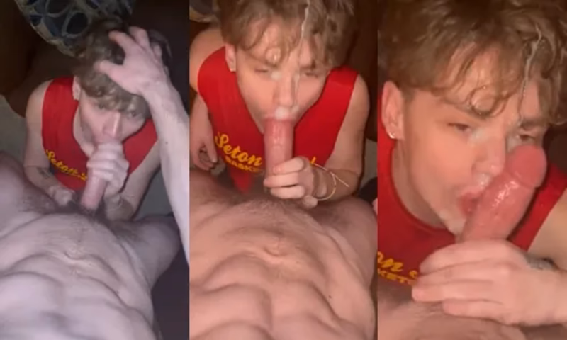 onlytwinks thumbnail for Young and sexy twink gets a huge load over the face after sucking a big cock