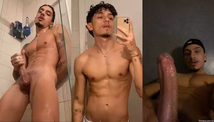 onlytwinks thumbnail for TikToker Pedro Del Penho (delpenho) jerks off in the shower