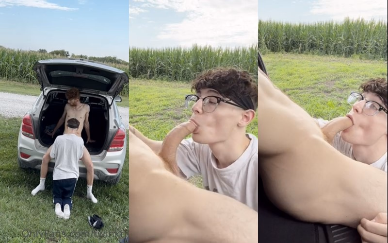 onlytwinks thumbnail for TwinkRiley – a blowjob while parked in a cornfield