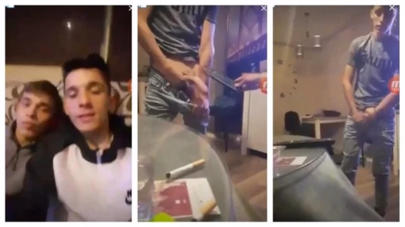 onlytwinks thumbnail for Drunk guys measure eachother’s cocks