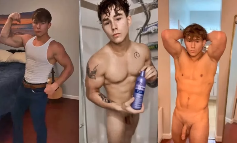 onlytwinks thumbnail for Cute TikToker shows off in the shower