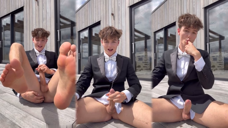 onlytwinks thumbnail for Sven jerks off in his tux and tastes his load – Svandylove