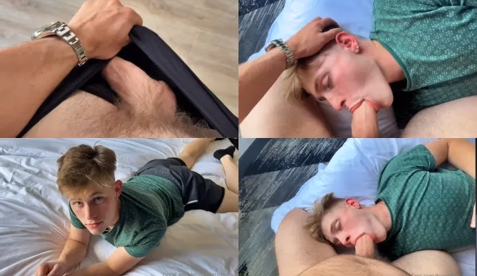 onlytwinks thumbnail for BuckTheBull feeds his cock to a twink