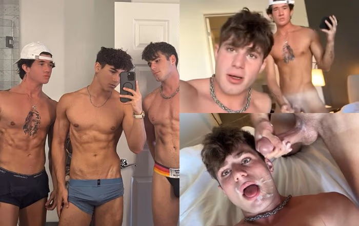 onlytwinks thumbnail for Ethan Wilson and Mickeyy give Alex Grant a facial