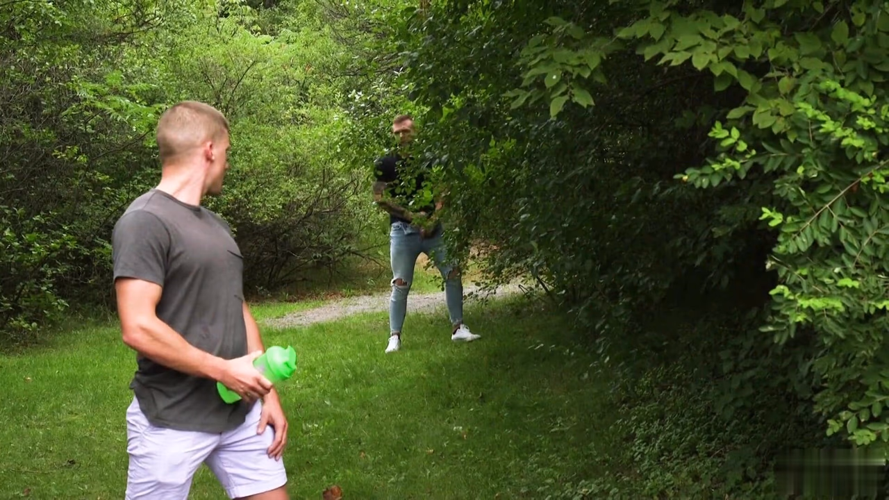 onlytwinks thumbnail for Jake Porter and Friends: Hot Muscle Threesome in Public Fun