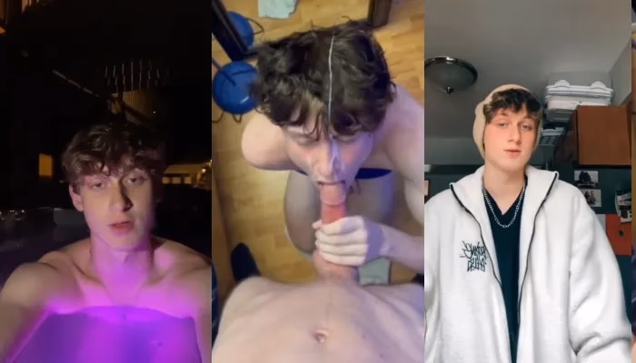 onlytwinks thumbnail for Tiktoker twink gives his friend a big facial