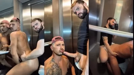 onlytwinks thumbnail for Elevator Hookup – Hot Gay Sex in Lift – RSSecurityX, Tom Storm