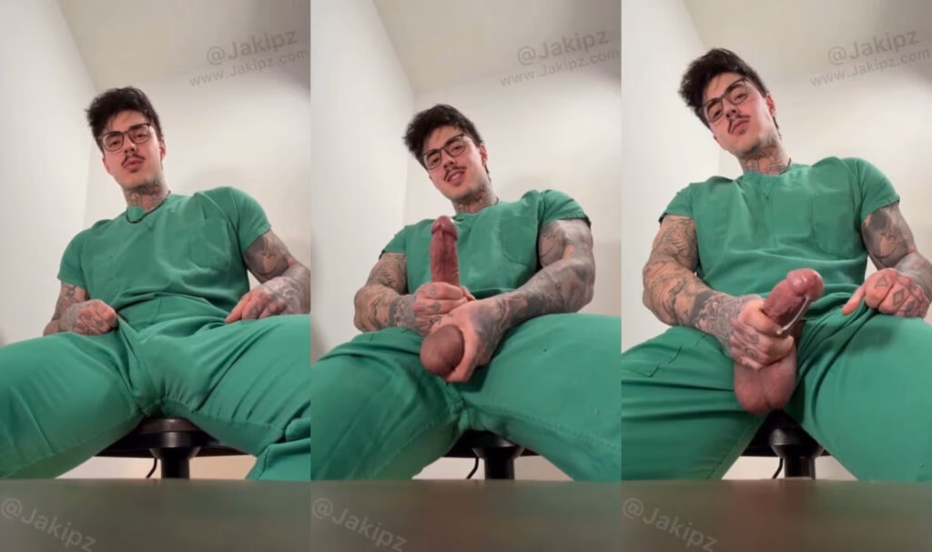 onlytwinks thumbnail for Jake Andrich (Jakipz) – Nurse Jake strokes his big cock for you while talking dirty
